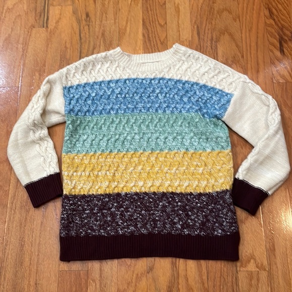 Woman’s Petite Medium Sweater Striped St Johns Bay - Picture 1 of 9